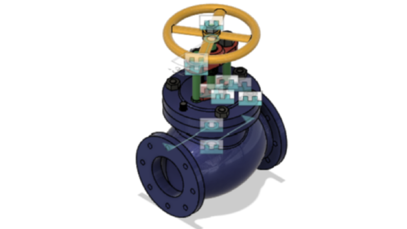 Fusion 360 - Endüstriyel Stop Valf (Kesme Vanası) Tasarımı