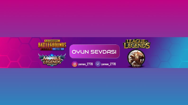 Youtube Banner Sayfası Tasarımı