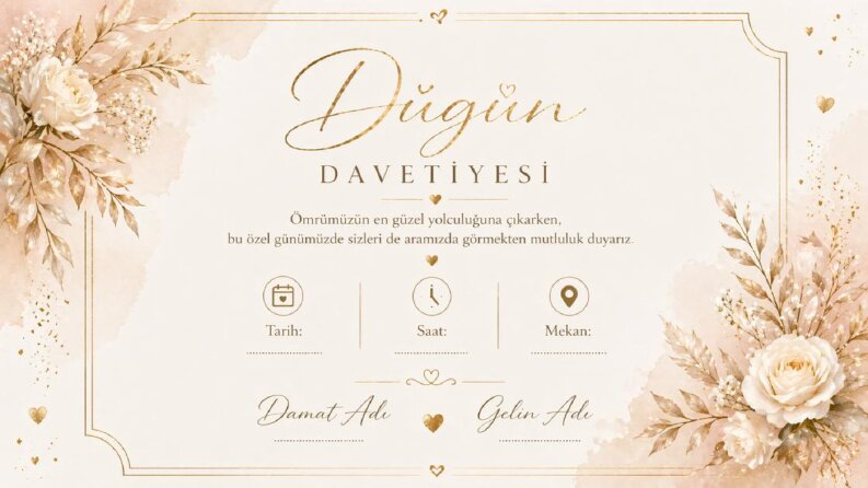 düğün nişan kına davetiyesi tasarımı yapıyorum