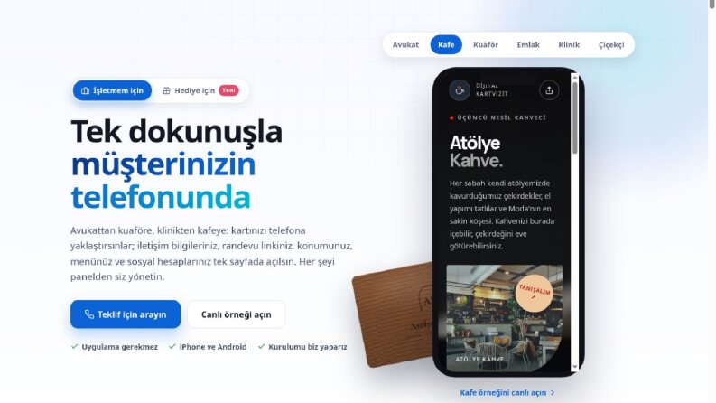 Yansıt Bakalım – NFC & QR Dijital Kartvizit Platformu