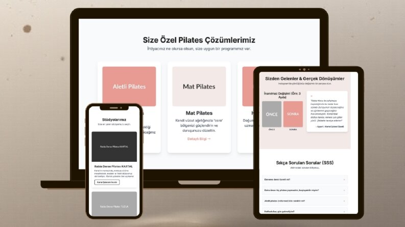 Pilates Stüdyosu için Web Tasarım