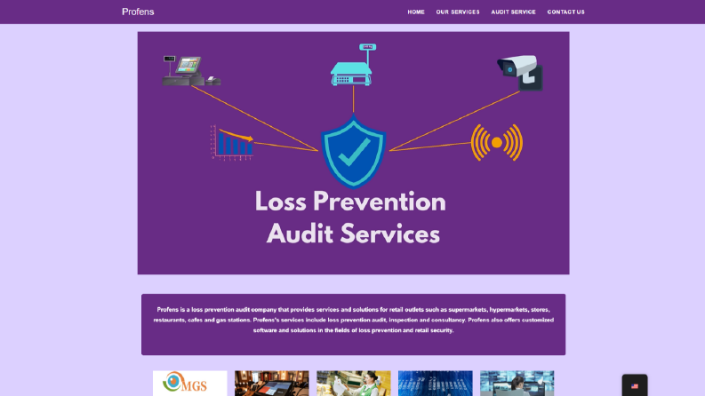 Profens - Teknolojik Denetim Hizmetleri Web Projesi