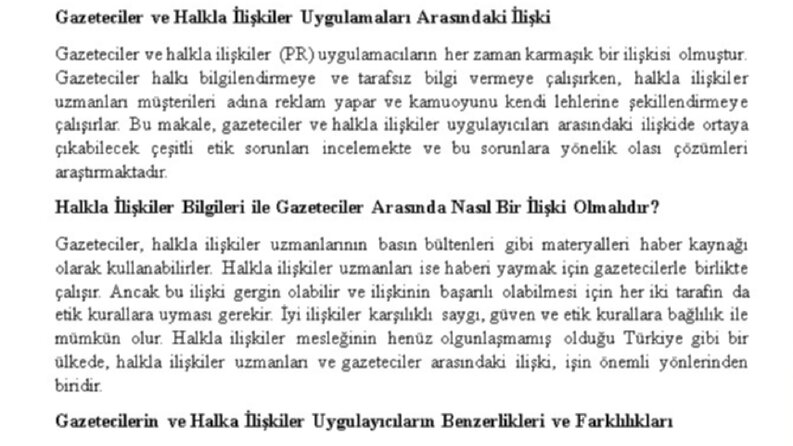 Konu farketmeksizin içerik 