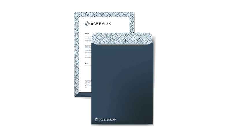 ACE Emlak - Logo & Zarf Tasarımı