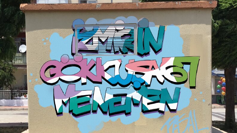 Menemen Belediyesi için duvar yazısı tasarımı