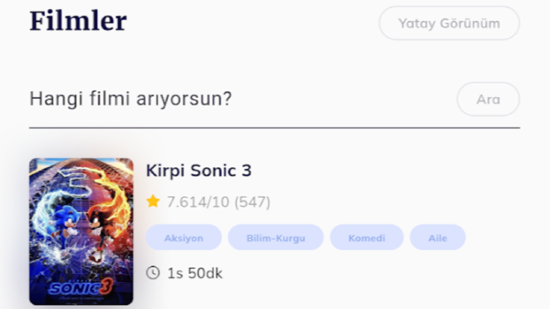Film & Dizi İnceleme Mobil Uygulaması