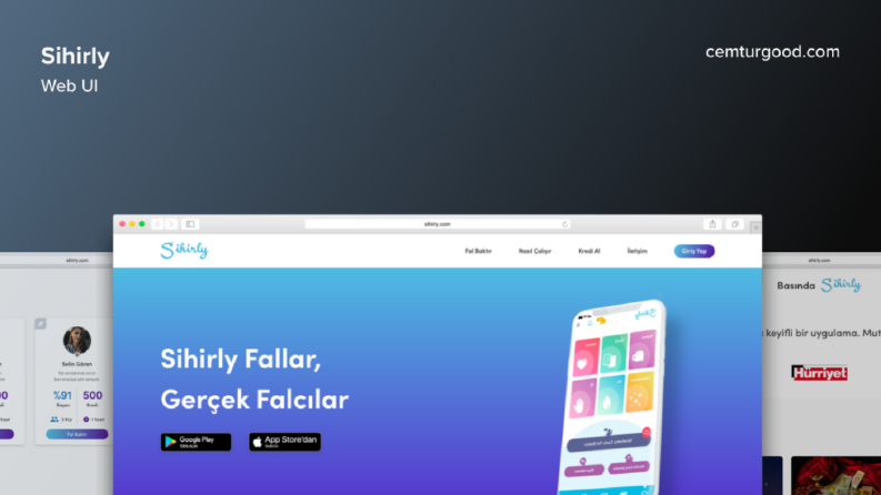 Sihirly Web Arayüz Tasarımı - Web UI