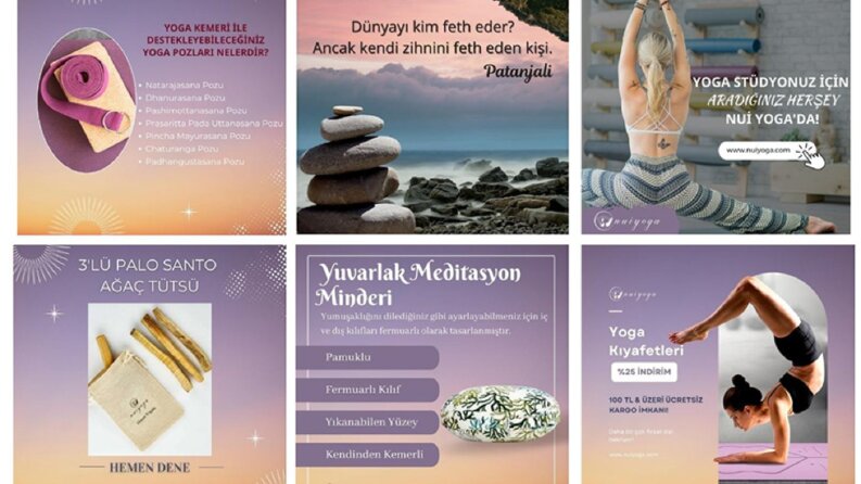 Nui Yoga İçerik Tasarımları