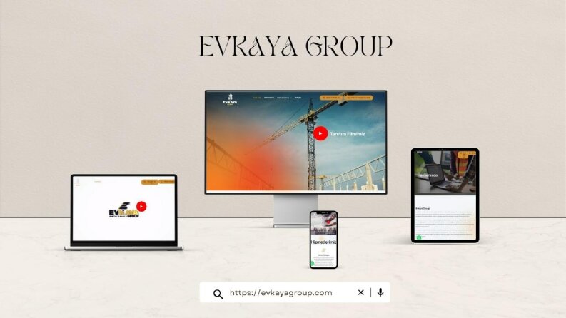Evkaya Group İçin Hazırladığımız Tanıtım Web Sitesi Projemiz