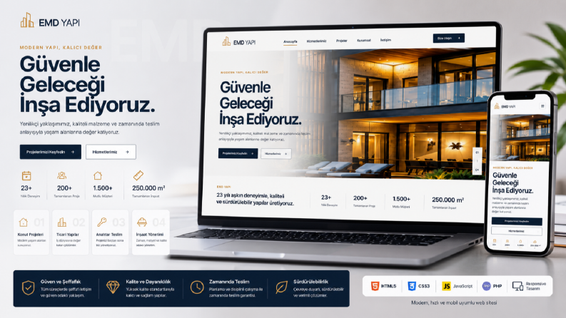 EMD İnşaat Yapı - Kurumsal Web Sitesi