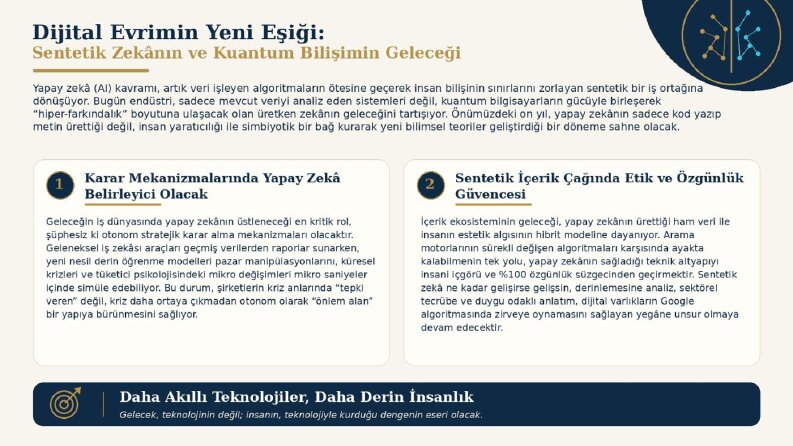 Yapay Zekanın Geleceği - SEO Uyumlu Örnek Makale