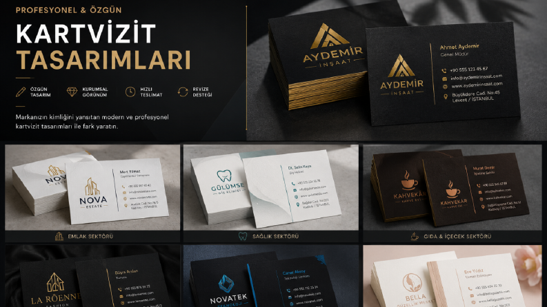 Profesyonel ve Modern Kartvizit Tasarımı Yapıyorum