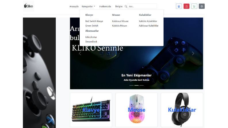 Gamerlara Yönelik E-Ticaret Sitesi