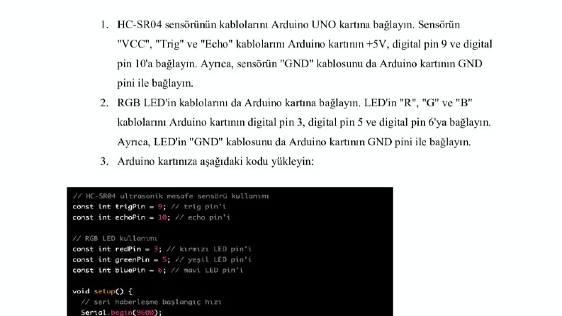 Arduino UNO ile HC-SR04  ultrasonıc mesafe sensörü 