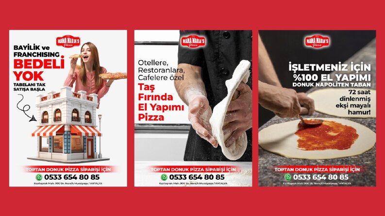 Mama Marias Pizza Sosyal Medya Görselleri