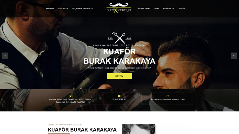 Kuaför Web Sitesi