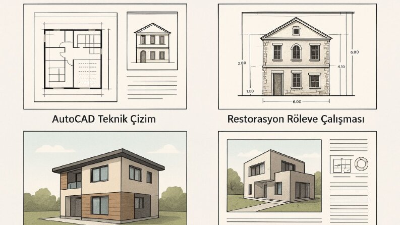Plan–Kesit–Görünüş | AutoCAD Teknik Çizim & 3D Modelleme