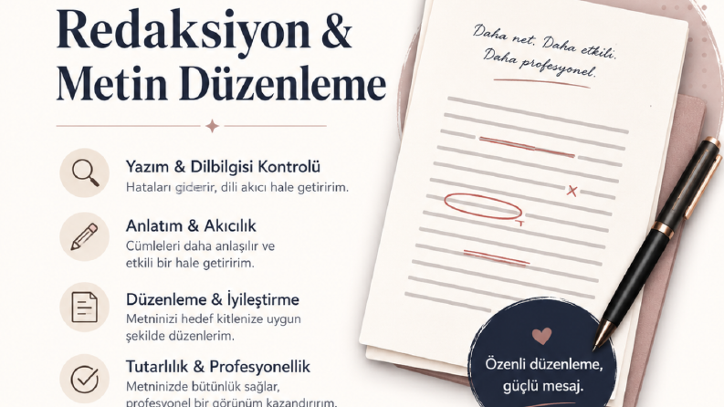 Yazılarınıza Profesyonel Dokunuş