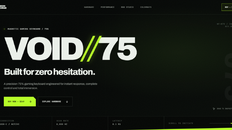VOID//75 - Website Tasarimi