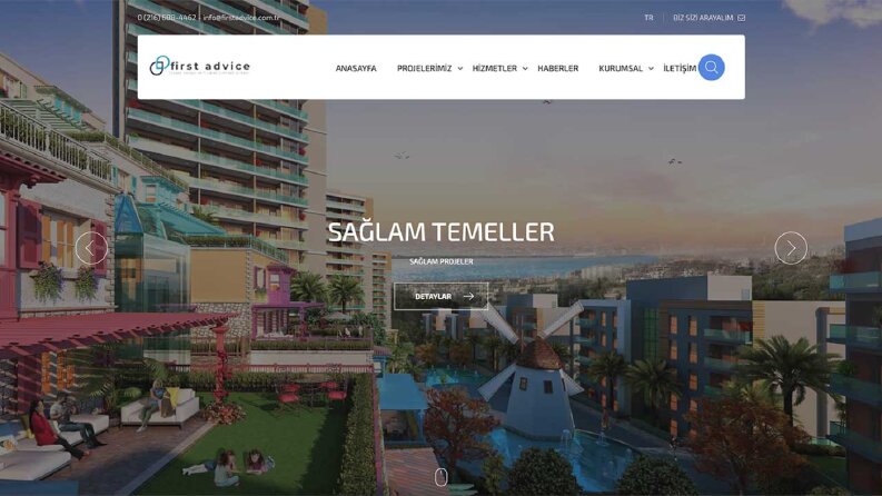 First Advice - İnşaat Web Site