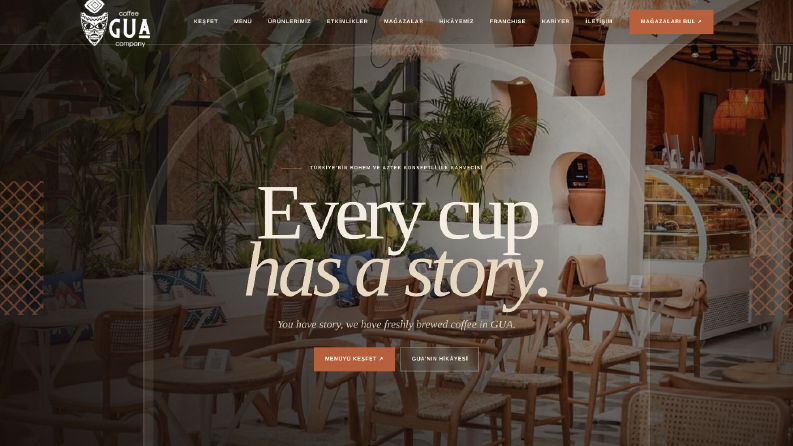 Modern Kafe & Restoran Web Sitesi