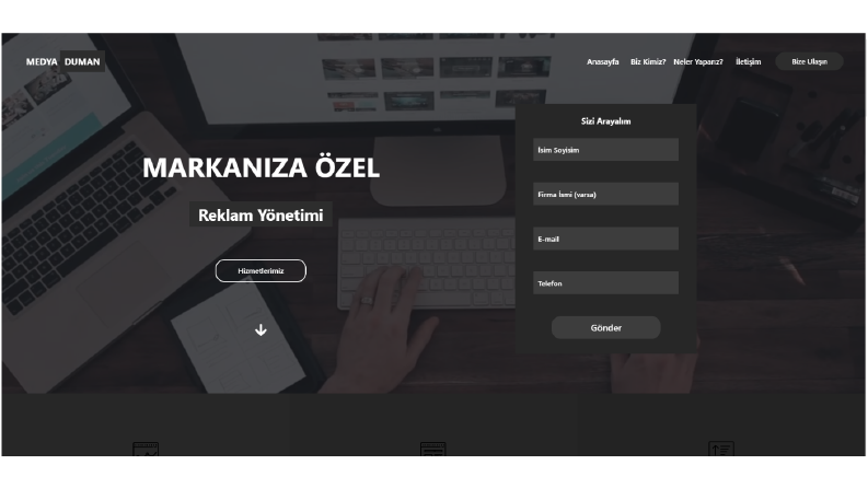 Medya Duman Kurumsal web sitesi
