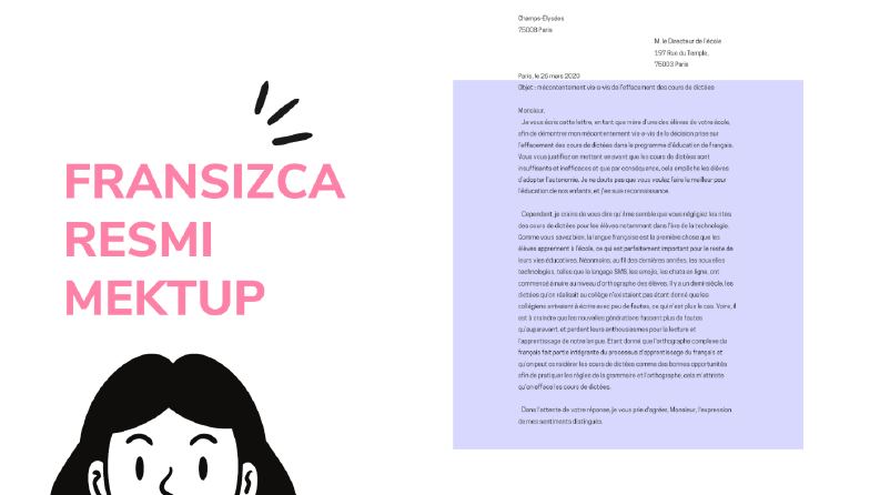 Fransızca Resmi Mektup Yazısı