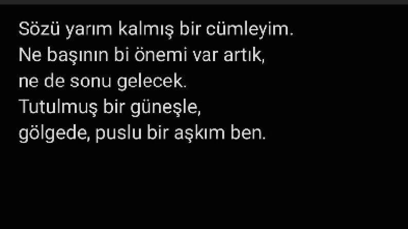 Birkaç örnek şiir.