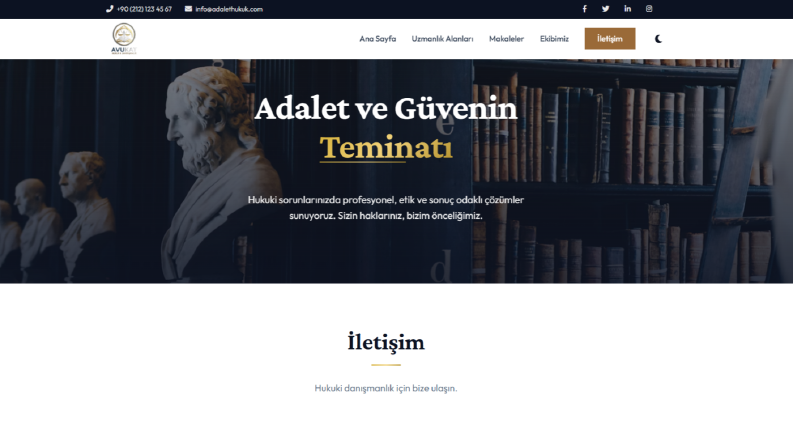 Hukuk Büroları İçin Modern ve Güven Odaklı Web Sitesi