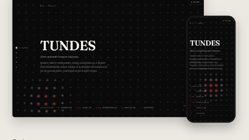 Tundes - Stüdyo Web Sitesi (Next.js)