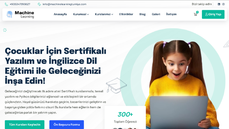 Machine Learning: AI Eğitimleri ve Kurs Satış Platformu