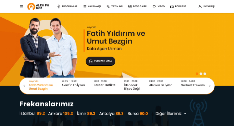 Alem FM - Arayüz Tasarımı