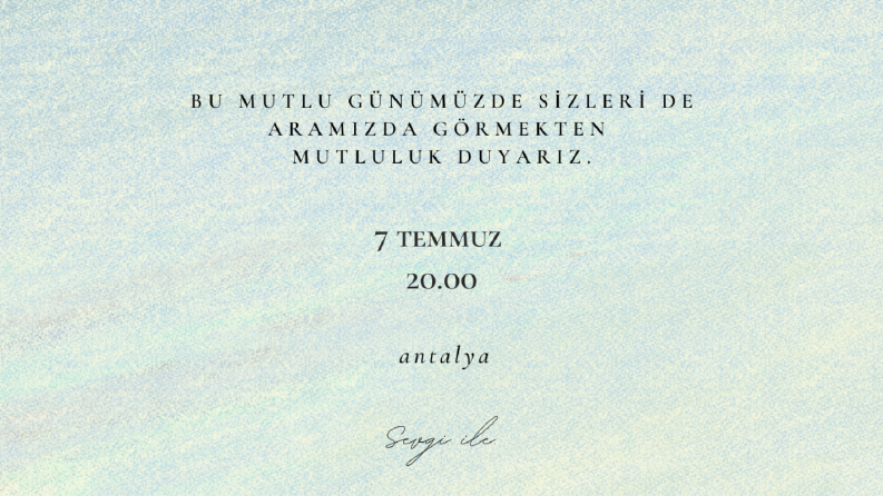 Özel Davetiye Tasarımı