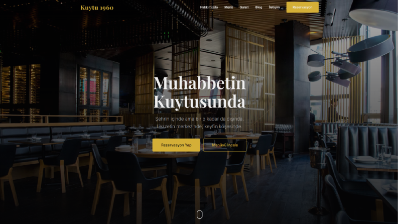 Kuytu 1960 Meyhanesi için Hazırladığımız WebSitesi