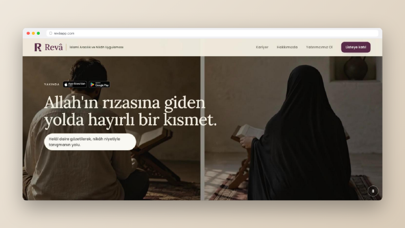 Revâ - İslami Nikâh Uygulaması Tanıtım Sitesi