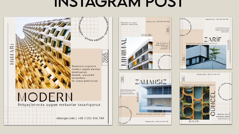 Instagram için post tasarlarım