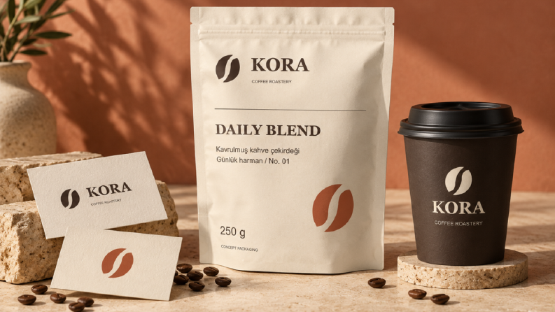 KORA Coffee | Kurumsal Kimlik Konsept Çalışması