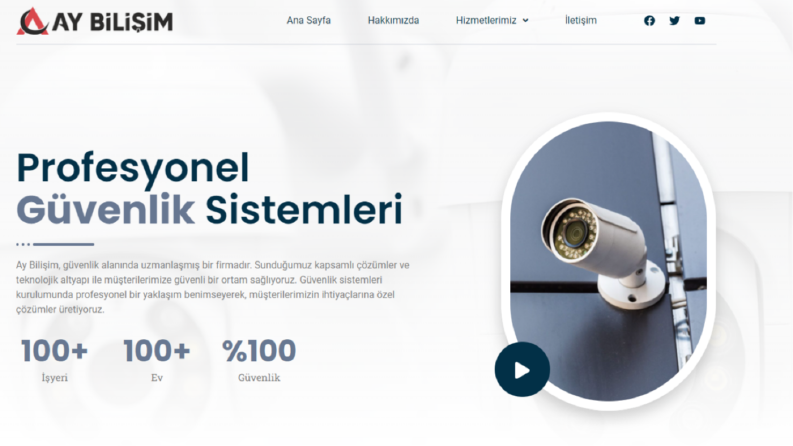 Ay Bilişim İçin Güvenlik Sistemleri Web Sitesi Hazırladık