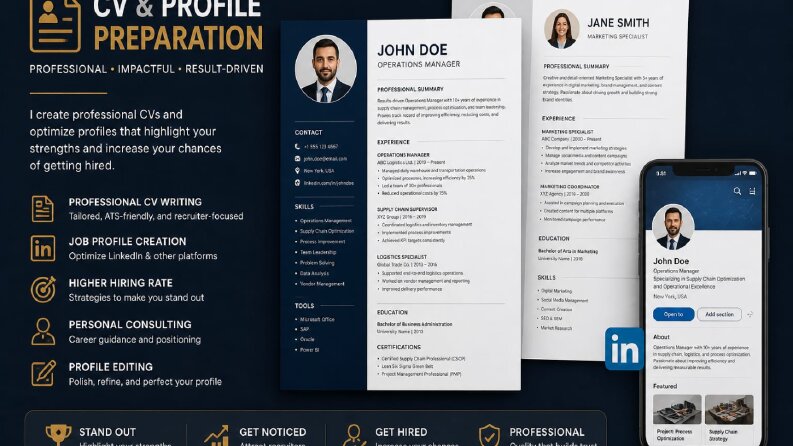 Özel Cv ve Profesyonel Profil Hazırlama
