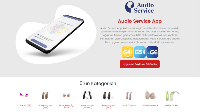 Audio Service | E-ticaret Sitesi Tasarım ve Kodlama
