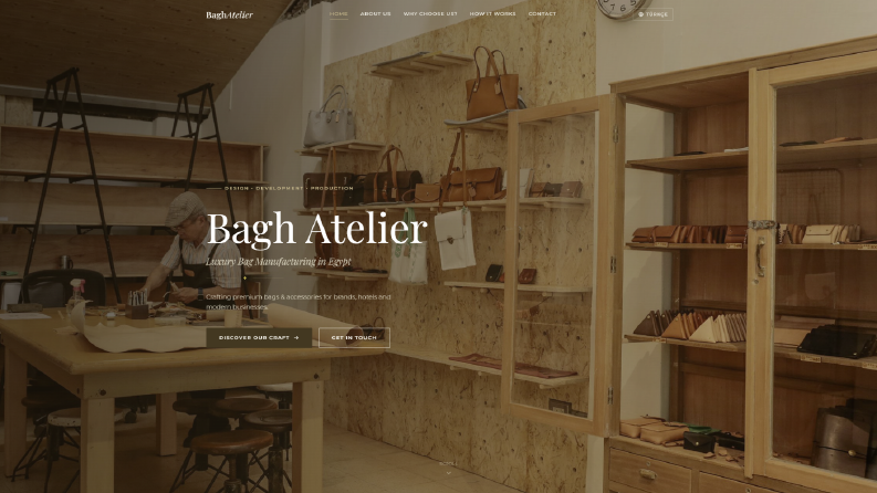 Bagh Atelier | Sıfırdan Web Sitesi Yapıldı