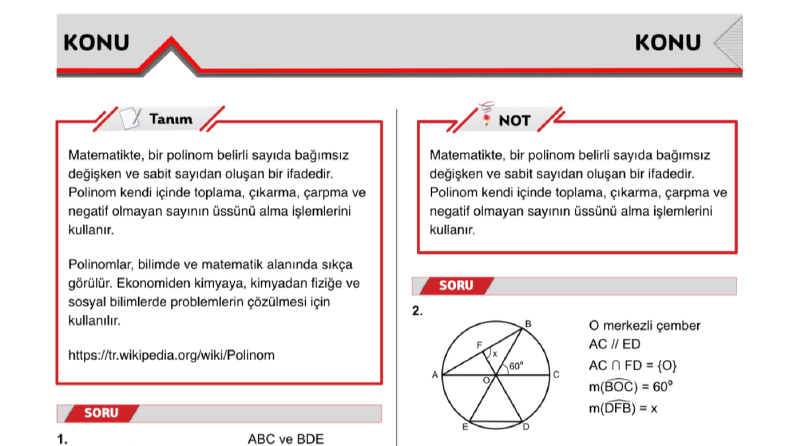 Sınavlara hazırlık kitap tasarımı