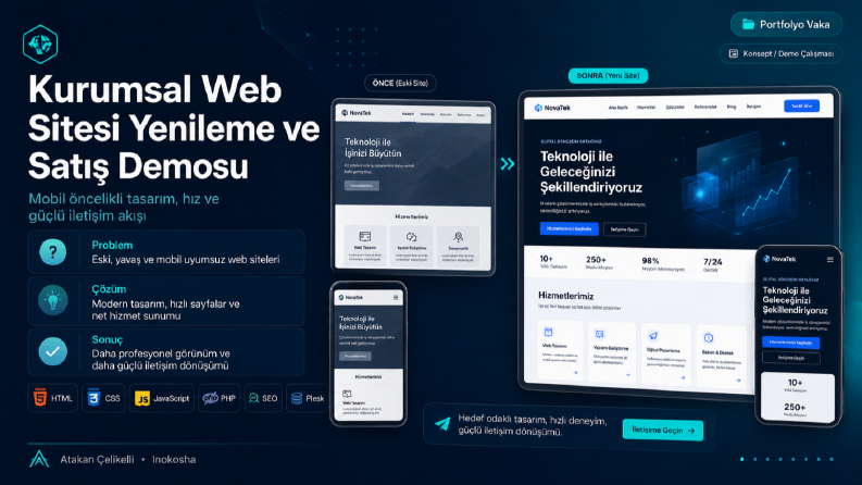 Kurumsal Web Sitesi Yenileme ve Satış Demosu
