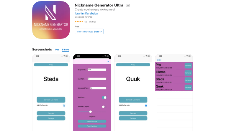 Nickname Generator Ultra
