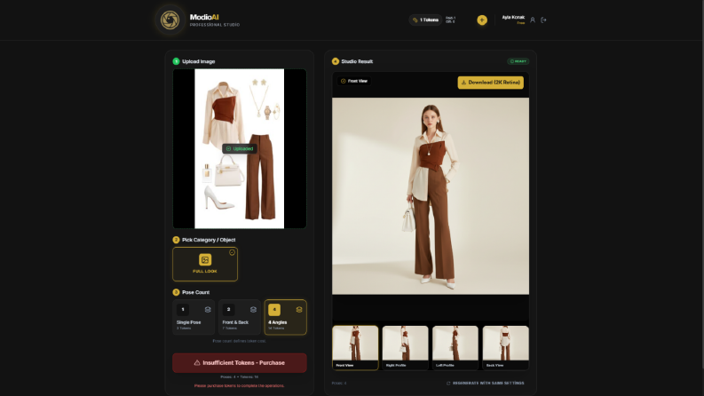 ModioAI - AI Fashion Studio