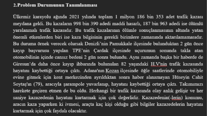 Metinler konusunda örnek teşkil edebilecek bir bölüm.