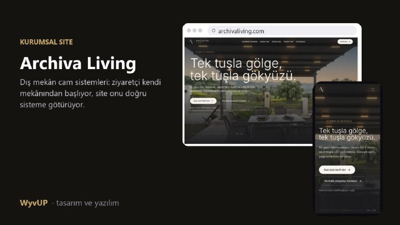 Archiva Living - Dış Mekân Cam Sistemleri Sitesi