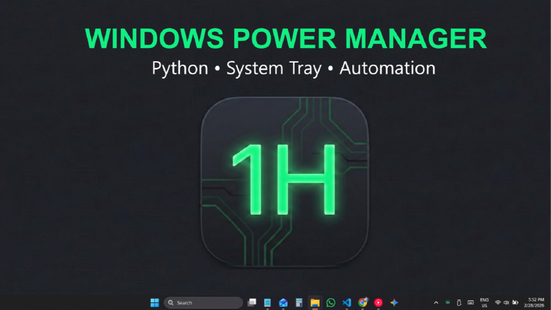 Windows Masaüstü Sistem ve Güç Yönetimi Yazılımı
