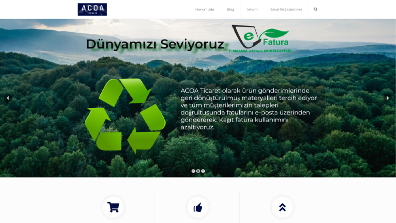 ACOA Ticaret Kurumsal Web Sayfası