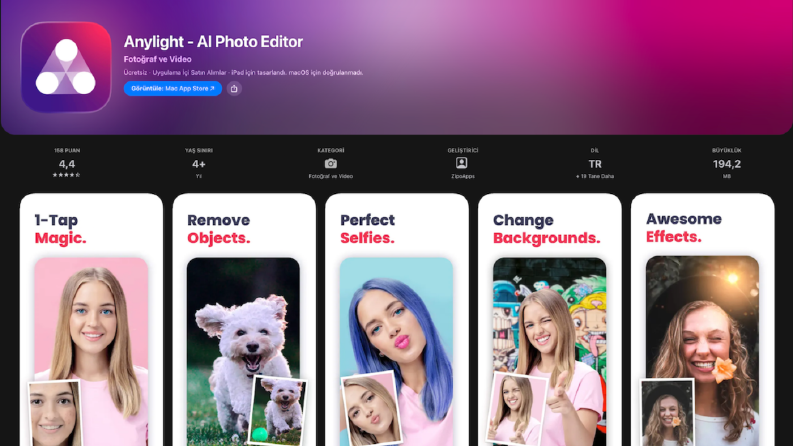 Anylight - AI Photo Editor (Satıldı)